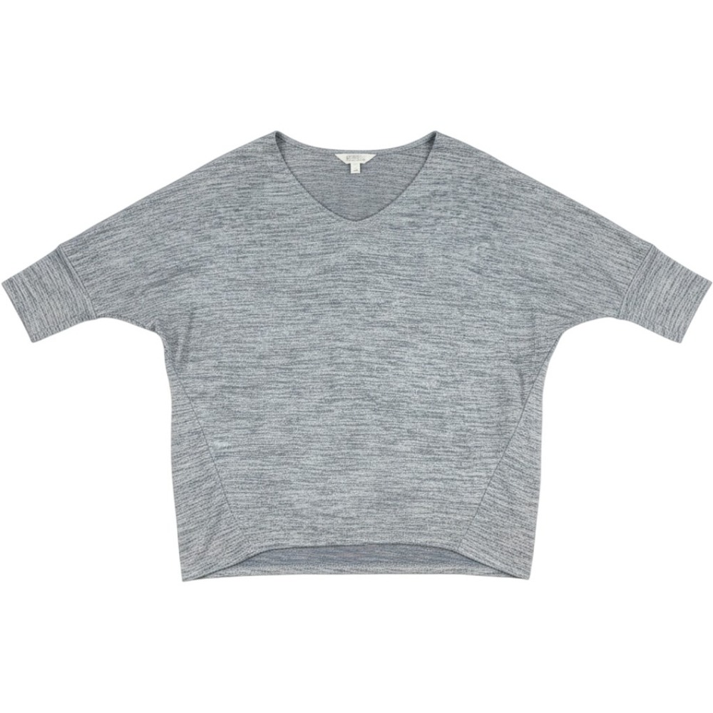 Market & Spruce V-Neck Dolman Knit Top Space Dye Blue Large Rayon Blend Women